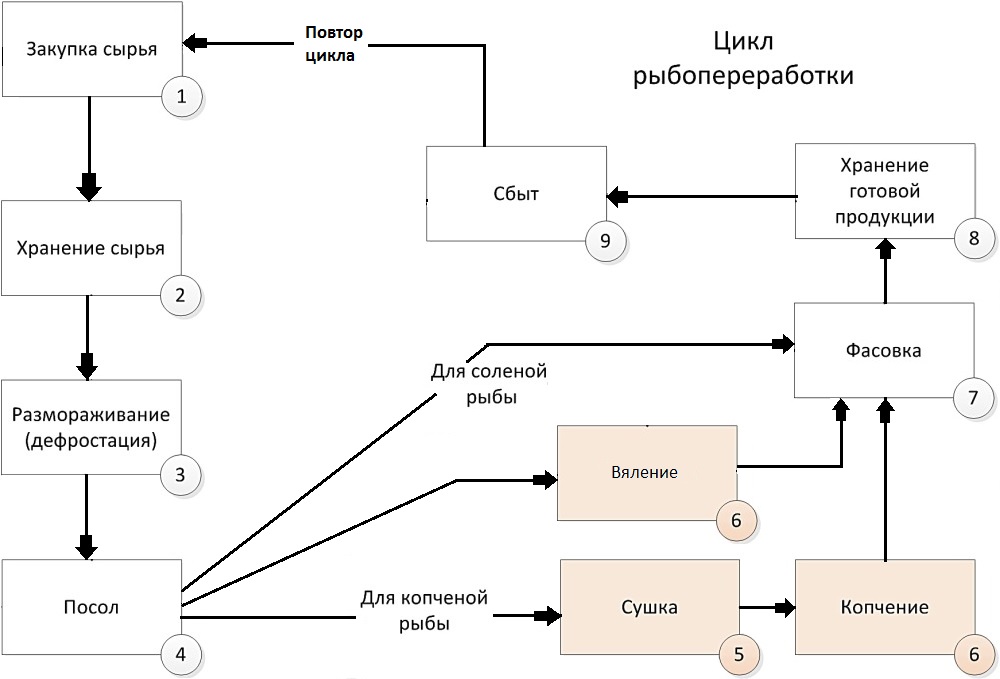 Технологическая схема холодного копчения
